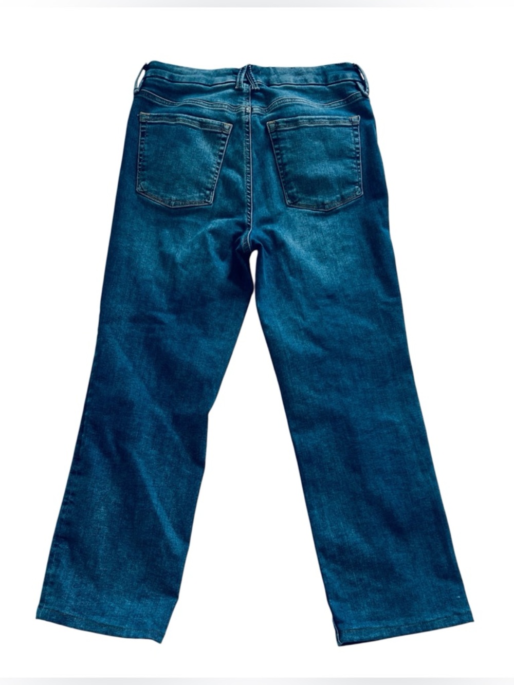 Good American Jeans Women’s 28 X 26 Blue Straight Leg High Rise Stretch Denim - Picture 3 of 10